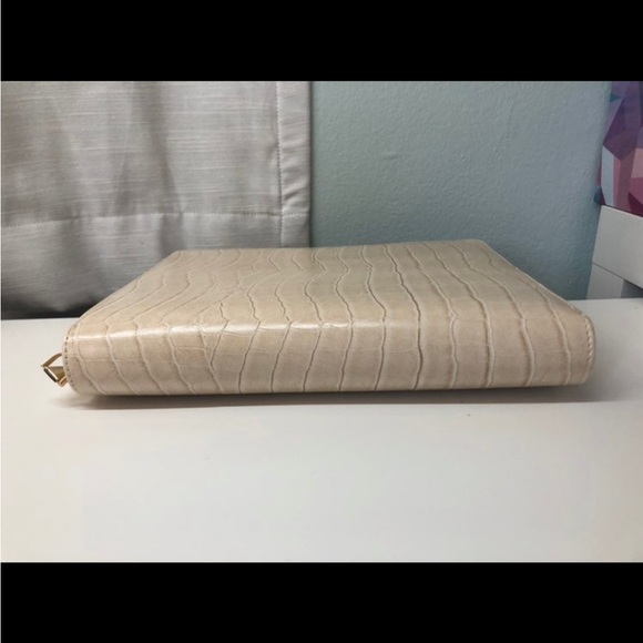 Kikki.K A5 Beige Croco Leather Zippered Planner - Picture 3 of 11